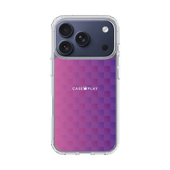 スリムプロテクションケース［ CASEPLAY Check - Purple ］
