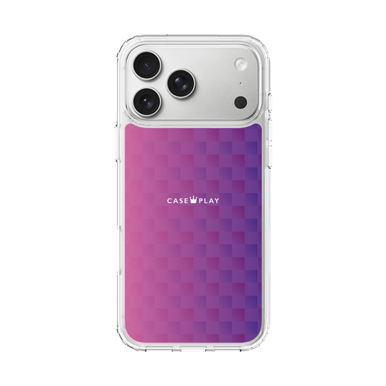 スリムプロテクションケース［ CASEPLAY Check - Purple ］