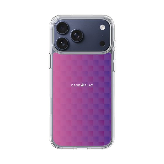 スリムプロテクションケース［ CASEPLAY Check - Purple ］