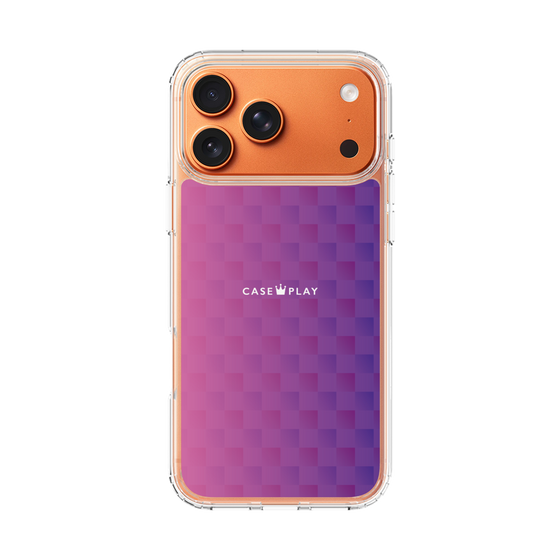 スリムプロテクションケース［ CASEPLAY Check - Purple ］