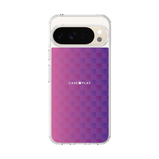 スリムプロテクションケース［ CASEPLAY Check - Purple ］