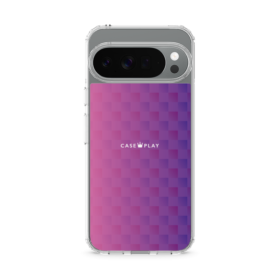 スリムプロテクションケース［ CASEPLAY Check - Purple ］