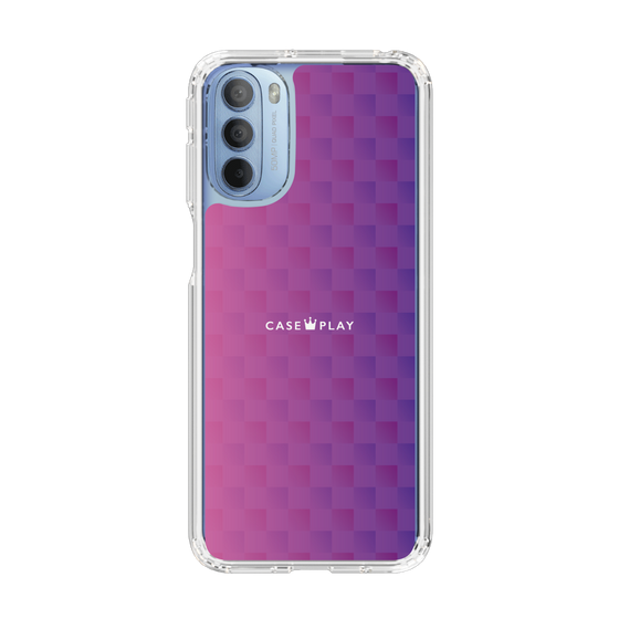 スリムプロテクションケース［ CASEPLAY Check - Purple ］