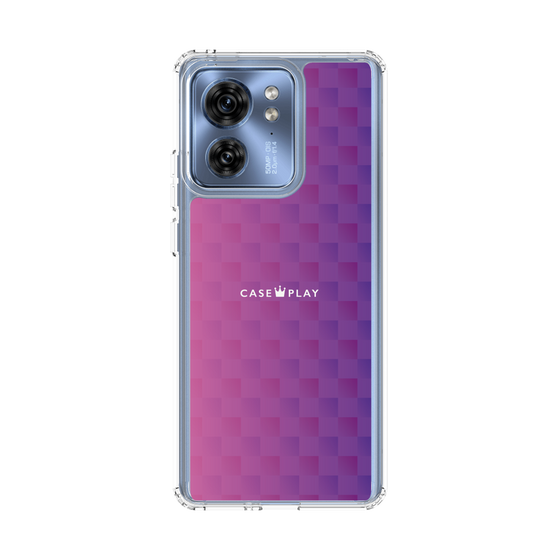 スリムプロテクションケース［ CASEPLAY Check - Purple ］