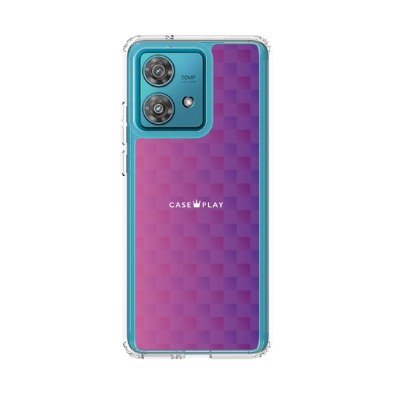 スリムプロテクションケース［ CASEPLAY Check - Purple ］