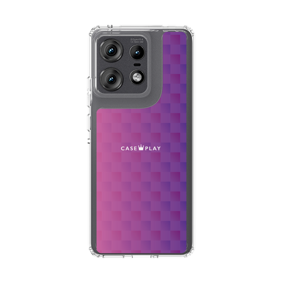 スリムプロテクションケース［ CASEPLAY Check - Purple ］