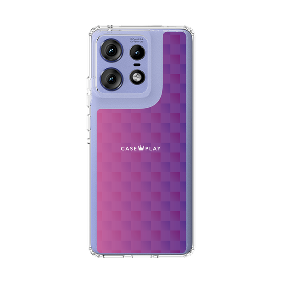 スリムプロテクションケース［ CASEPLAY Check - Purple ］