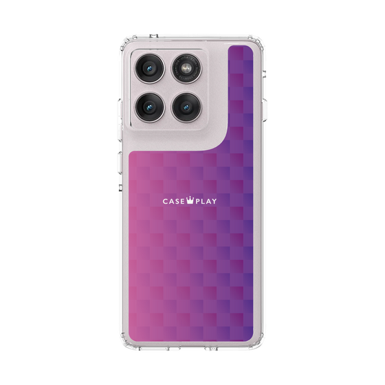 スリムプロテクションケース［ CASEPLAY Check - Purple ］