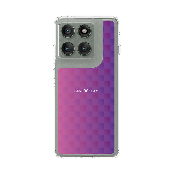 スリムプロテクションケース［ CASEPLAY Check - Purple ］
