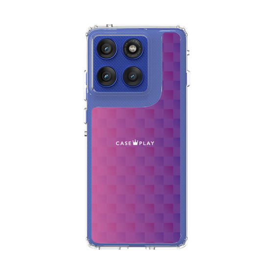 スリムプロテクションケース［ CASEPLAY Check - Purple ］