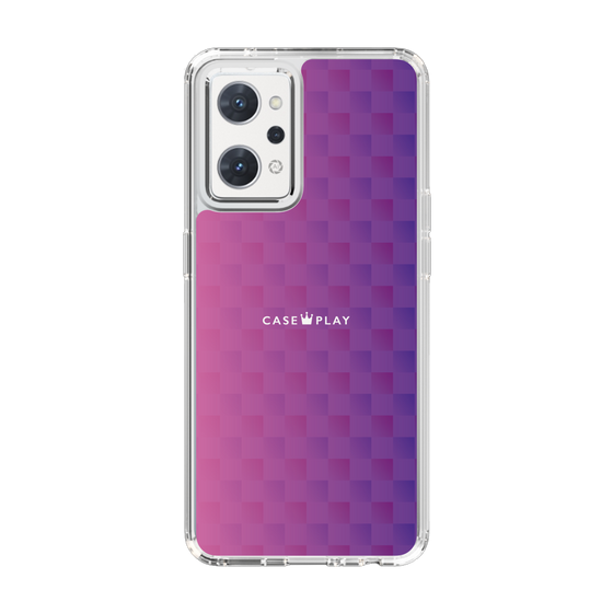 スリムプロテクションケース［ CASEPLAY Check - Purple ］