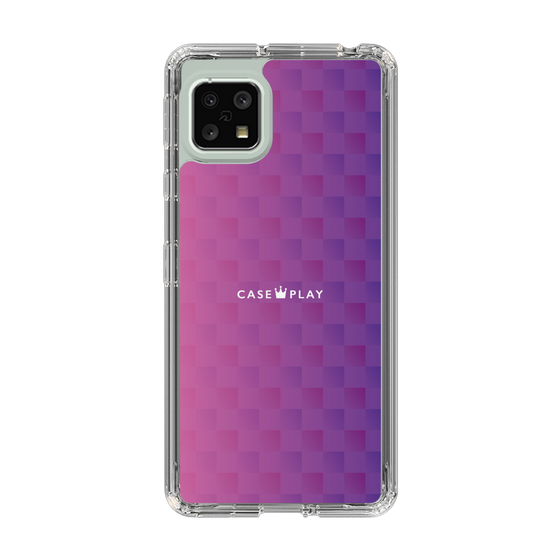 スリムプロテクションケース［ CASEPLAY Check - Purple ］