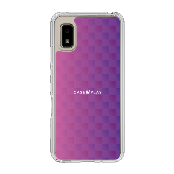 スリムプロテクションケース［ CASEPLAY Check - Purple ］