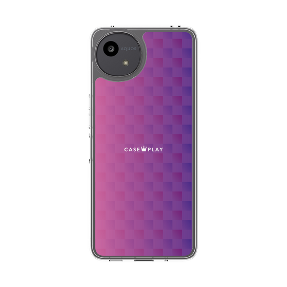 スリムプロテクションケース［ CASEPLAY Check - Purple ］