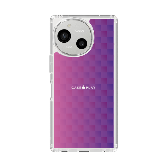 スリムプロテクションケース［ CASEPLAY Check - Purple ］