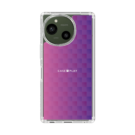 スリムプロテクションケース［ CASEPLAY Check - Purple ］