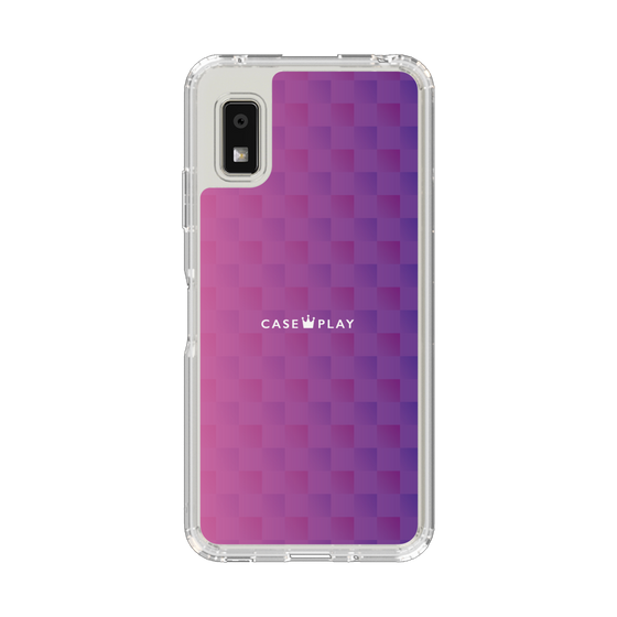 スリムプロテクションケース［ CASEPLAY Check - Purple ］