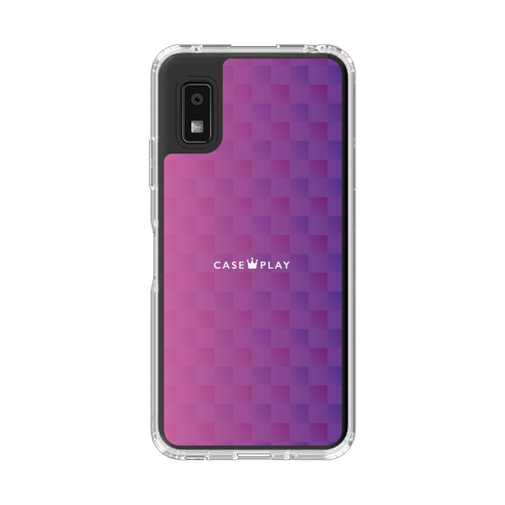 スリムプロテクションケース［ CASEPLAY Check - Purple ］