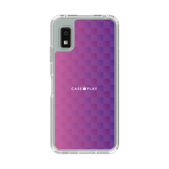 スリムプロテクションケース［ CASEPLAY Check - Purple ］