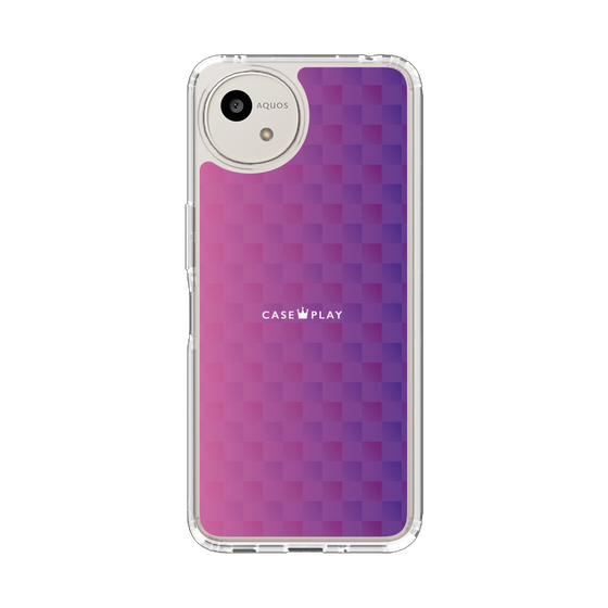 スリムプロテクションケース［ CASEPLAY Check - Purple ］