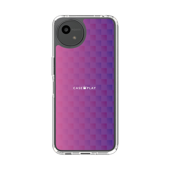 スリムプロテクションケース［ CASEPLAY Check - Purple ］