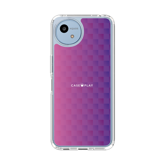 スリムプロテクションケース［ CASEPLAY Check - Purple ］