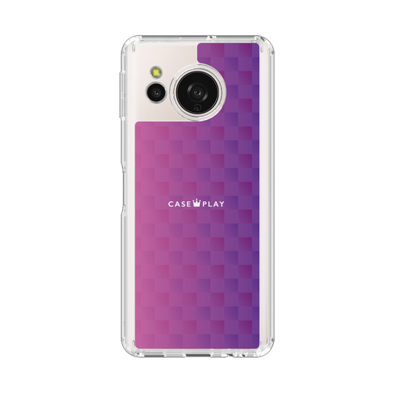 スリムプロテクションケース［ CASEPLAY Check - Purple ］
