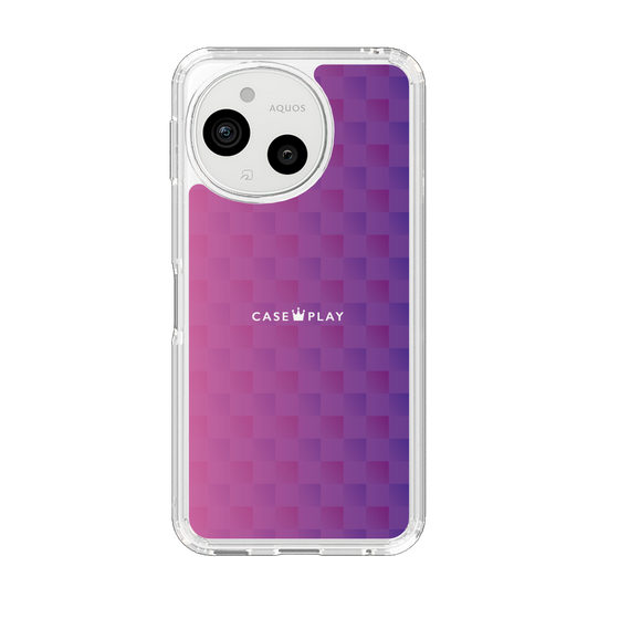 スリムプロテクションケース［ CASEPLAY Check - Purple ］