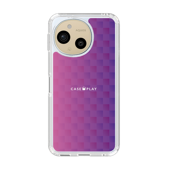 スリムプロテクションケース［ CASEPLAY Check - Purple ］
