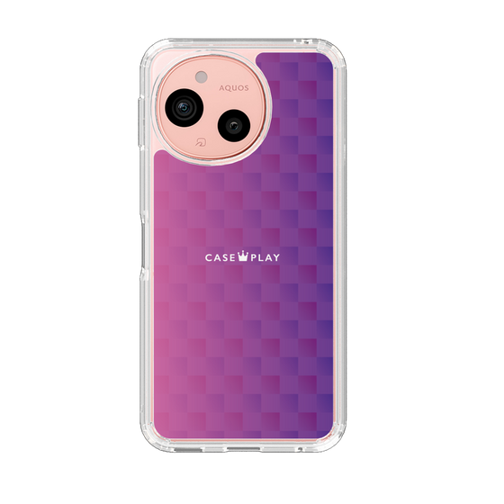 スリムプロテクションケース［ CASEPLAY Check - Purple ］