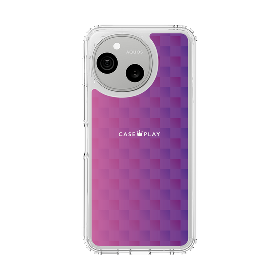スリムプロテクションケース［ CASEPLAY Check - Purple ］