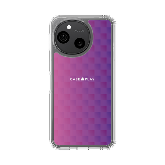 スリムプロテクションケース［ CASEPLAY Check - Purple ］