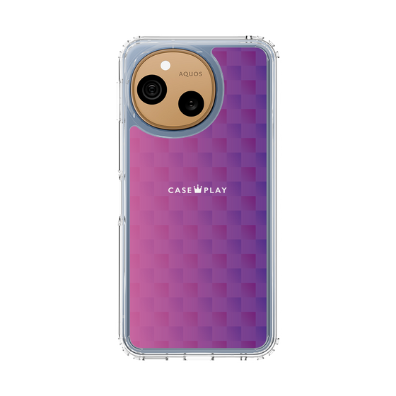 スリムプロテクションケース［ CASEPLAY Check - Purple ］