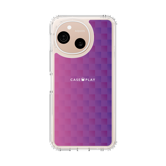 スリムプロテクションケース［ CASEPLAY Check - Purple ］