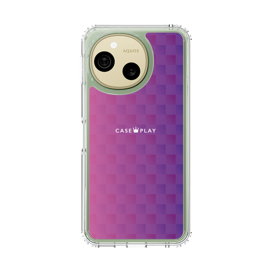 スリムプロテクションケース［ CASEPLAY Check - Purple ］