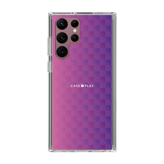 スリムプロテクションケース［ CASEPLAY Check - Purple ］