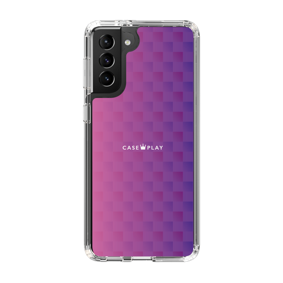 スリムプロテクションケース［ CASEPLAY Check - Purple ］