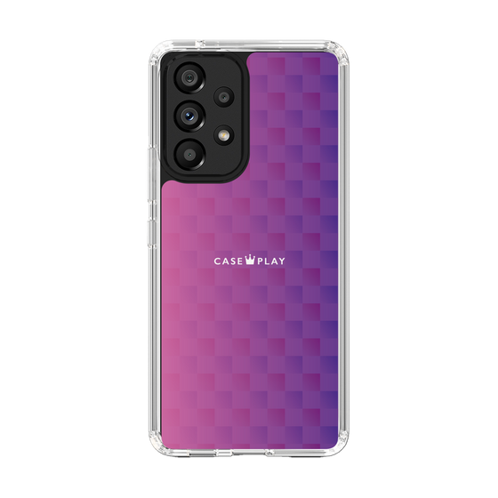 スリムプロテクションケース［ CASEPLAY Check - Purple ］