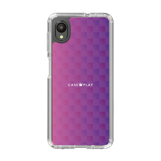 スリムプロテクションケース［ CASEPLAY Check - Purple ］