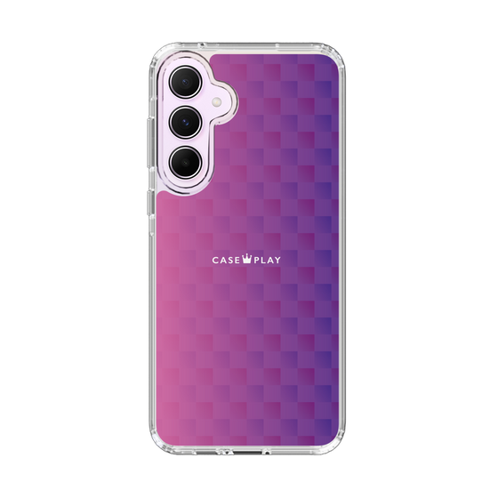 スリムプロテクションケース［ CASEPLAY Check - Purple ］