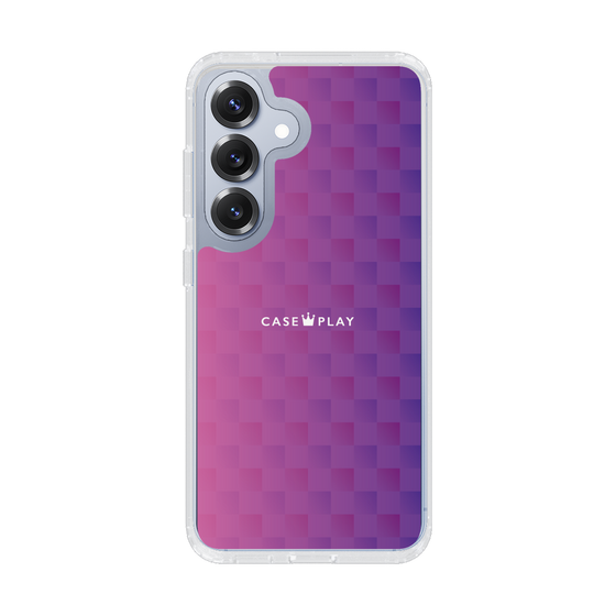 スリムプロテクションケース［ CASEPLAY Check - Purple ］