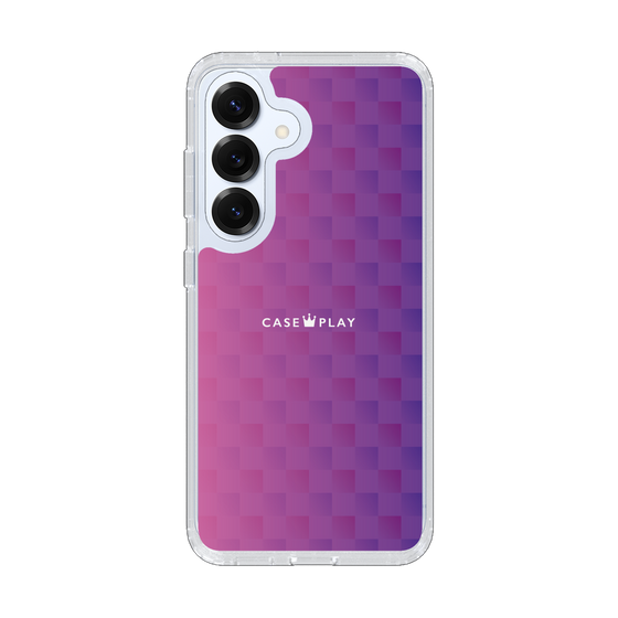 スリムプロテクションケース［ CASEPLAY Check - Purple ］