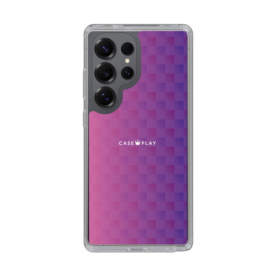 スリムプロテクションケース［ CASEPLAY Check - Purple ］