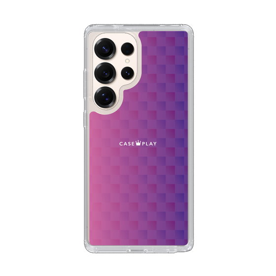 スリムプロテクションケース［ CASEPLAY Check - Purple ］