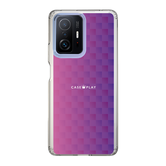 スリムプロテクションケース［ CASEPLAY Check - Purple ］