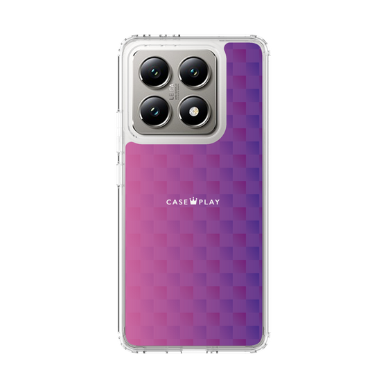 スリムプロテクションケース［ CASEPLAY Check - Purple ］