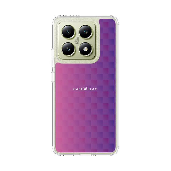 スリムプロテクションケース［ CASEPLAY Check - Purple ］