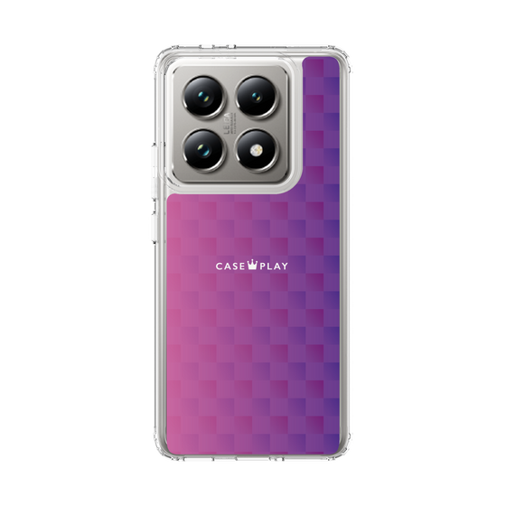 スリムプロテクションケース［ CASEPLAY Check - Purple ］
