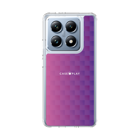 スリムプロテクションケース［ CASEPLAY Check - Purple ］