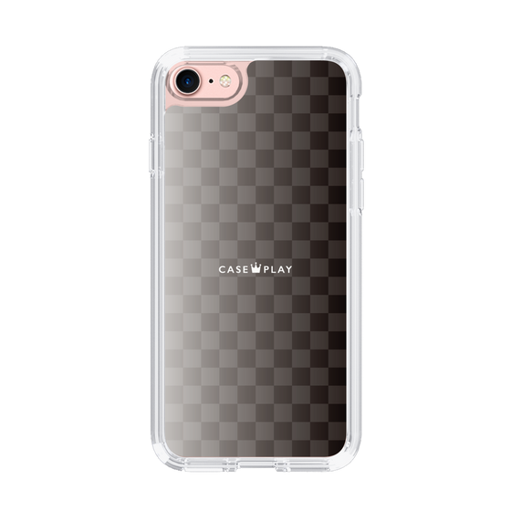 スリムプロテクションケース［ CASEPLAY Check - Black ］